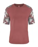 Badger Sportswear 4970 Vintage Camo Sport Triblend Red Heather