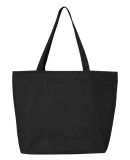 Q-Tees Q611 25L Zippered Tote in Black