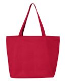 Q-Tees Q611 25L Zippered Tote in Red
