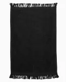 Q-Tees T100 Fringed Fingertip Towel Black