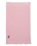 Q-Tees T100 Fringed Fingertip Towel Light Pink