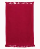 Q-Tees T100 Fringed Fingertip Towel Red