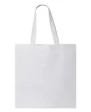 Q-Tees QTB Economical Tote in White