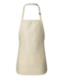 Q-Tees Q4250 Full-Length Apron with Pouch Pocket Natural