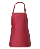 Q-Tees Q4250 Full-Length Apron with Pouch Pocket Red