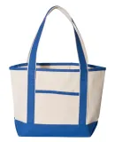 Q-Tees Q125800 20L Small Deluxe Tote Natural/ Royal