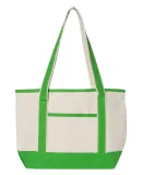 Q-Tees Q125800 20L Small Deluxe Tote Natural/ Lime