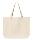 Q-Tees Q1500 34.6L Large Canvas Deluxe Tote Natural/ Natural
