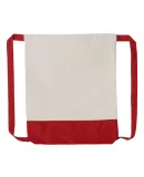 Q-Tees Q125700 8L Sport Backpack Natural/ Red