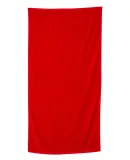 Q-Tees QV3060 Velour Beach Towel in Red