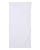 Q-Tees QV3060 Velour Beach Towel in White