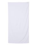Q-Tees QV3060 Velour Beach Towel in White