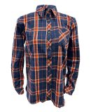 Boxercraft F50 Women's Flannel Shirt in Orange/ navy