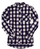 Boxercraft F50 Women's Flannel Shirt in Navy/ natural buffalo