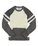 Boxercraft L04 Women's Cozy Contrast Fleece Pullov Grey/ Oatmeal