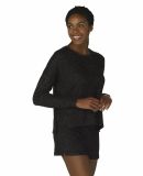 Boxercraft L06 Women's Cuddle Fleece Boxy Crewneck in Black heather