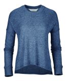 Boxercraft L06 Women's Cuddle Fleece Boxy Crewneck in Navy heather