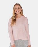 Boxercraft L06 Women's Cuddle Fleece Boxy Crewneck in Blush heather