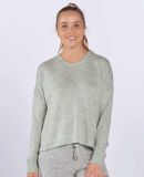 Boxercraft L06 Women's Cuddle Fleece Boxy Crewneck in Sage heather