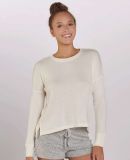 Boxercraft L06 Women's Cuddle Fleece Boxy Crewneck in Natural