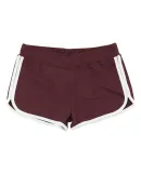 Boxercraft YR65 Girls' Relay Shorts Maroon/ White