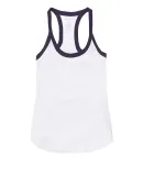 Boxercraft T48 Women's Ringer Tank Top White/ Purple