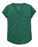 Boxercraft YT34 Girls' Snow Heather V-Neck T-Shirt Hunter Heather