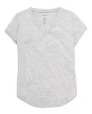 Boxercraft YT34 Girls' Snow Heather V-Neck T-Shirt Oxford Heather