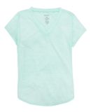 Boxercraft YT34 Girls' Snow Heather V-Neck T-Shirt in Mint heather