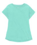 Boxercraft YT57 Girls' Vintage Cuff T-Shirt Mint