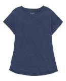 Boxercraft YT57 Girls' Vintage Cuff T-Shirt Navy