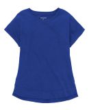 Boxercraft YT57 Girls' Vintage Cuff T-Shirt Royal