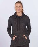 Boxercraft L12 Women's Cuddle Cowl Pullover in Black heather