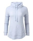 Boxercraft L12 Women's Cuddle Cowl Pullover in Sky blue heather