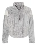 Boxercraft FZ04 Women's Remy Fuzzy Fleece Pullover Frosty Grey/ Natural