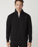 Cotton Heritage M2475 Quarter-Zip Fleece in Black