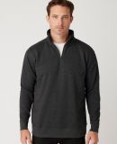 Cotton Heritage M2475 Quarter-Zip Fleece in Charcoal heather