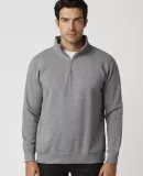 Cotton Heritage M2475 Quarter-Zip Fleece in Carbon grey