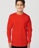 Cotton Heritage YC1146 Youth Long Sleeve Tee in Team red