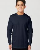 Cotton Heritage YC1146 Youth Long Sleeve Tee in Navy blazer