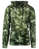 Burnside Clothing 8670 Performance Raglan Pullover Army Tie Dye