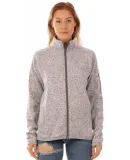 Burnside Clothing 5901 Women's Sweater Knit Jacket in Heather grey