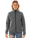 Burnside Clothing 5901 Women's Sweater Knit Jacket in Heather charcoal