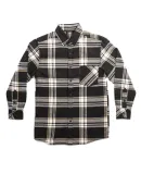 Burnside Clothing 4212 Youth Open Pocket Long Slee Black/ Ecru