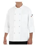 Chef Designs 0423 100% Polyester Ten Pearl Button  White