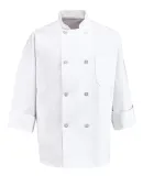 Chef Designs 0403L Eight Pearl Button Chef Coat Lo White