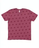 Code V 3929 Star Print Tee Burgundy Star