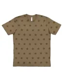 Code V 3929 Star Print Tee Military Green Star