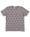 Code V 3929 Star Print Tee in Granite heather star