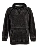 J America 8611 Youth Vintage Zen Fleece Hooded Swe Twisted Black